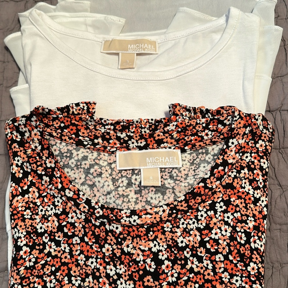 Set of two Michael Kors tops size small.